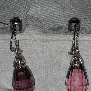 Vintage Czech Crystal Screw-Back Earrings